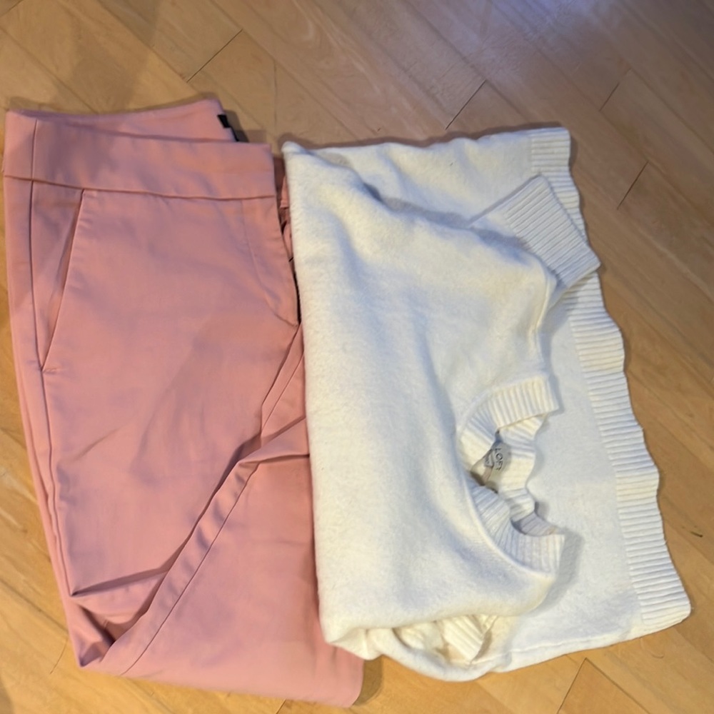 Loft pants Size 6 beige sweater L